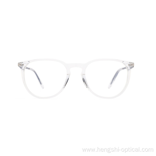 Korean Designed Unisex Retro Round Metal Acetate Optical Frame Eye Glasses